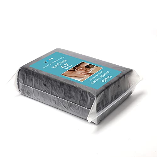 Disposable Massage Table Sheets 20-Pack - Non-Woven Spa Bed Cover, 31" x 70" Black