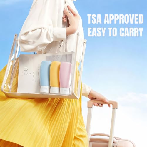 Travel Bottles Set - Multicolor Leakproof TSA Approved 2oz Toiletry Containers
