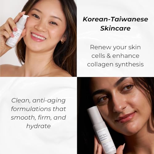 Anti-Aging Antioxidant Emulsion with Hyaluronic Acid, Vitamin C & E, Korean Taiwanese Skincare, Firming & Hydrating Face Lotion, Smooths Fine Lines & Wrinkles and Boosts Collagen Production