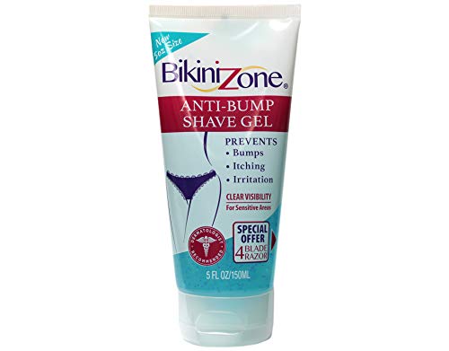 Bikini Zone Shave Gel Anti-Bumps 4 Oz - 2 Pack for Sensitive Bikini Skin