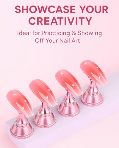 HomTop Magnetic Acrylic Nail Practice Stand & Press-On Display Kit