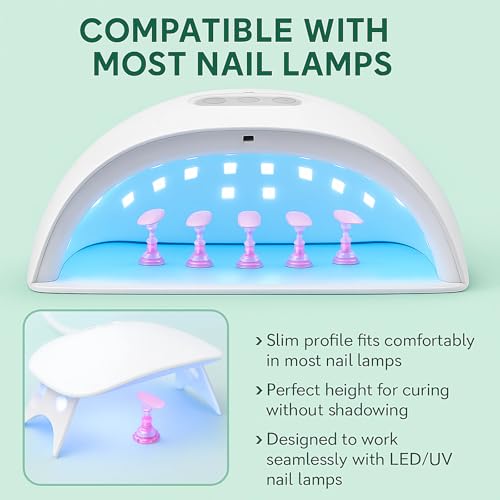 Magnetic Nail Art Practice Stand Kit with Reusable Putty & Tweezers