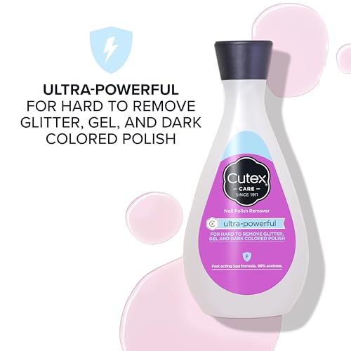 Cutex Gel Nail Polish Remover Ultra-Powerful 6.7 Fl Oz - Removes Glitter & Dark Colors