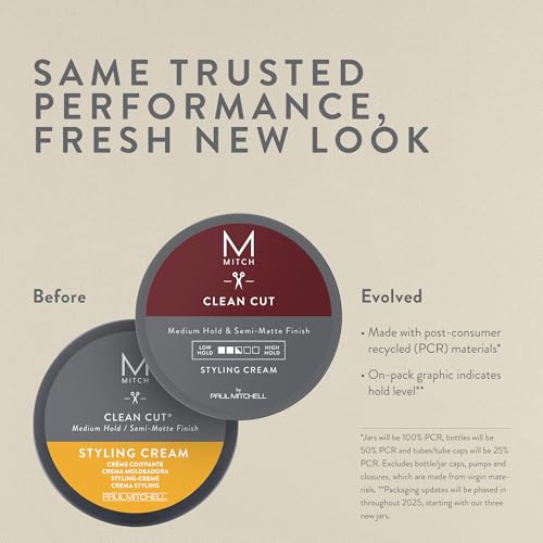 MITCH Clean Cut Styling Cream for Men, 3 oz