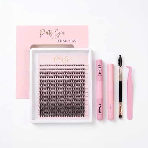 DIY Wispy Lash Clusters Kit - 280pc Eyelash Extensions with Bond & Seal