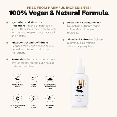 Curly Hair Finishing Oil | Argan & Castor Oil | Moisture & Shine | 4 OZ