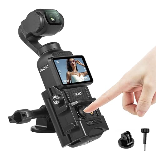 Tomat Osmo Pocket 3 Expansion Adapter for DJI Osmo Pocket 3 Creator Combo Handle Accessories Cold Shoe, Extended Mounting Bracket Strap Attached to a Tripod Cycling mounts Selfie Stick, etc