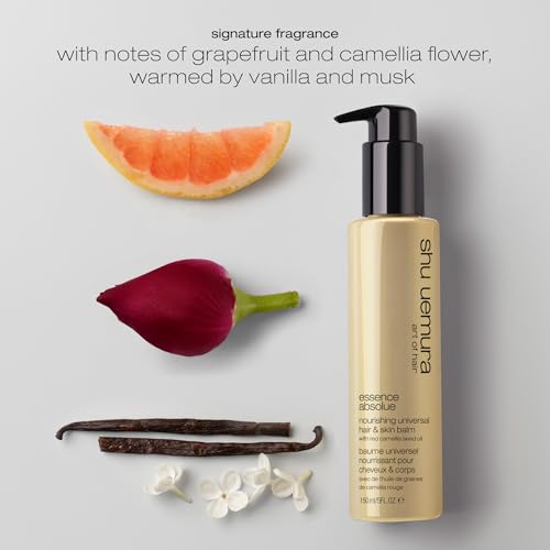 shu uemura art of hair Essence Absolue Nourishing Universal Balm - Multi-Benefit Balm, Intense Hydration and Shine, For Dry Hair and Skin, 5 Fl Oz