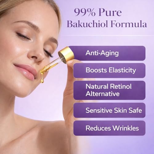 BAKUCHIOL OIL Rejuvenating Botanical Elixir with Bakuchiol Anti Aging Facial Oil with Jojoba, Rosehip & Squalane, Natural Retinol Alternative for Wrinkles, Dark Spots, Dry Skin Hydration & Glow