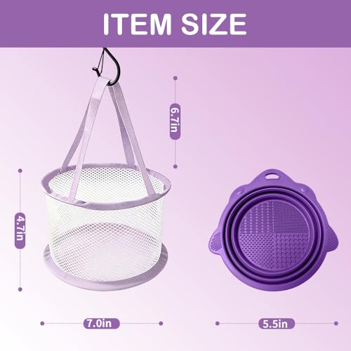 Makeup Brush Cleaner Mat & Drying Basket - 3-in-1 Kit