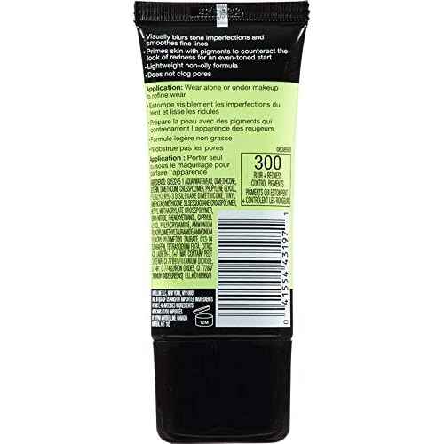 Maybelline Face Studio Master Prime Face Primer Makeup Base, Blur + Redness Control, 1 Count