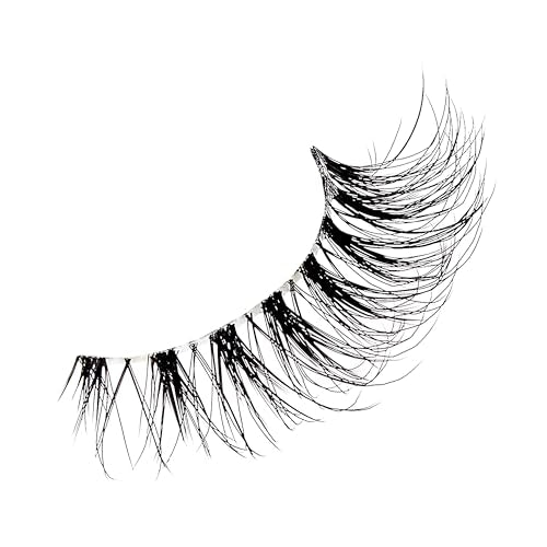 KISS The New Natural, False Eyelashes, 'Wide Slacks', 12mm, Includes 4 Pairs Of Lashes, Easy to Apply, Reusable Lash Clusters
