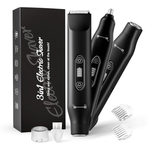 3-in-1 Body Hair Trimmer for Men - Waterproof Electric Razor
