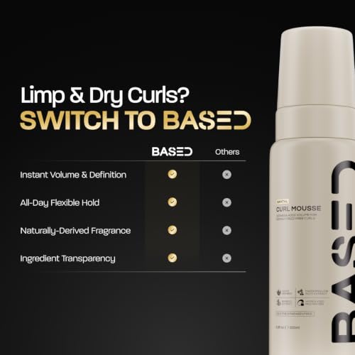 BASED Curl Mousse - Instant Volume & Definition | Lightweight Hold