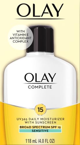 Olay Face Moisturizer, Complete All Day Moisturizer With Sunscreen Broad Spectrum SPF 15 - Sensitive, 4 fl. Oz, 1 unit