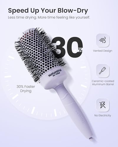 AIMIKE NaturaVol Round Brush for Fine Hair Blow Dry