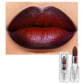 Depuplum Dual-Tone Lipstick: Red Matte & Black Glitter