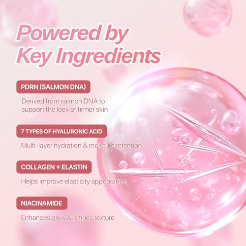 CHARDE PDRN Serum ? Korean Skin Booster Ampoule for Firming & Plumping Look, Collagen + Multi Hyaluronic Acid, Lightweight Anti-Aging Face Serum, 1 fl oz (30ml)