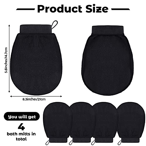 Tatuo 4 Pieces Korean Exfoliating Mitts - Deep Skin Scrubber