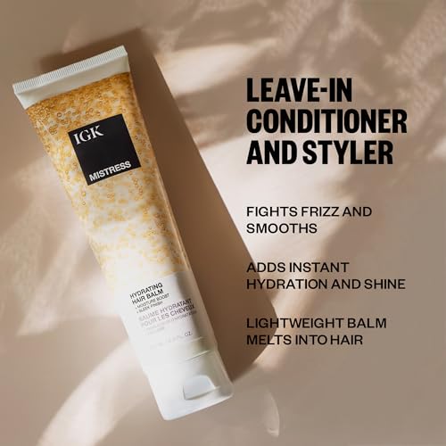 IGK MISTRESS Hydrating Hair Balm | Lightweight + Frizz Control + Shine | Vegan + Cruelty Free |