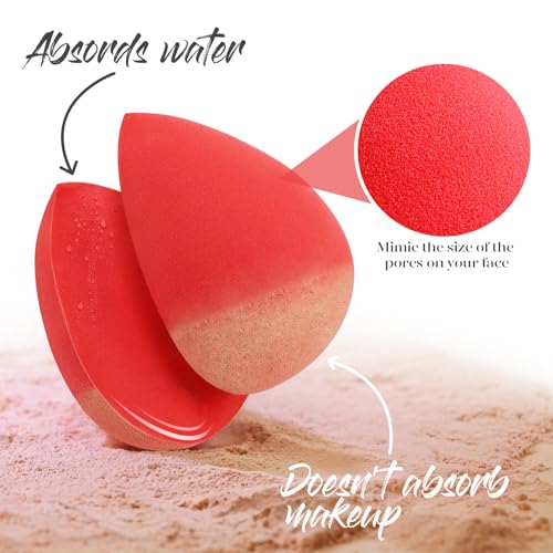 BEAKEY Makeup Sponge 5 Pcs Set & BEAKEY 12pcs Triangle Powder Puffs