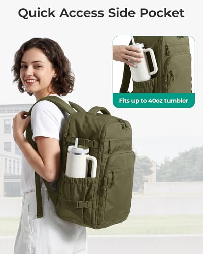 BAGSMART 17.3 inch Travel Backpack with Laptop Compartment & Shoe Bag