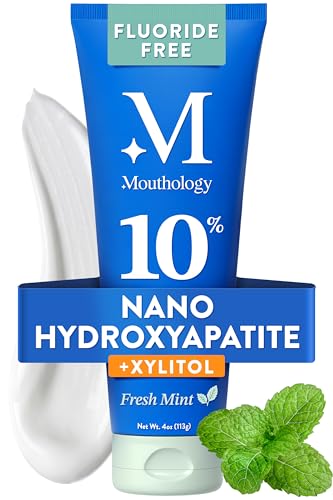 Mouthology 10% Nano Hydroxyapatite Toothpaste - Fluoride Free Mint, 4 oz