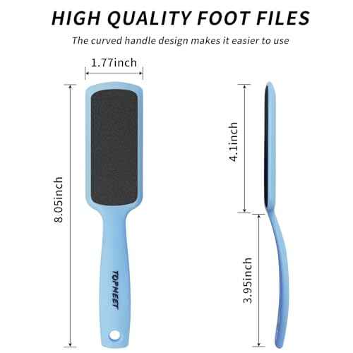 Foot File for Dead Skin - Dual Sided Foot Rasp Callus Removers, Professional Pedicure Tool for Soft, Smooth Feet (Blue)