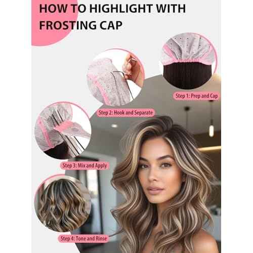 19PCS Hair Bleach Highlighting Kit with Hair Dye Brush and Bowl Set Color Whisk, Highlight Frosting Cap with Hook, Disposable Gloves Capes, Home Use Salon Tools for Hair Bleaching Coloring Dying