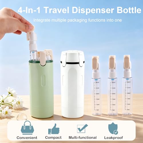Winb 4-in-1 Travel Dispenser Set, 30ml Leak-Proof Bottles