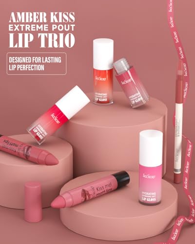 AOJUIGO Lip Liner & Lipstick Set - Velvet Matte & Gloss Finish