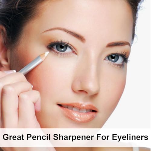 Dual-Size Makeup Pencil Sharpener for Eyeliners, Lip & Eyebrow Pencils