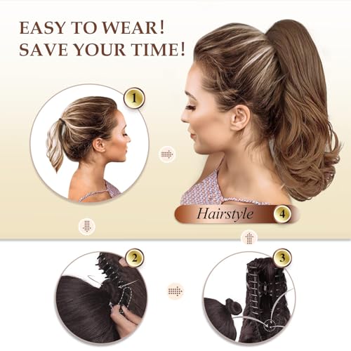 13" Curly Ponytail Extension Clip Synthetic Hair