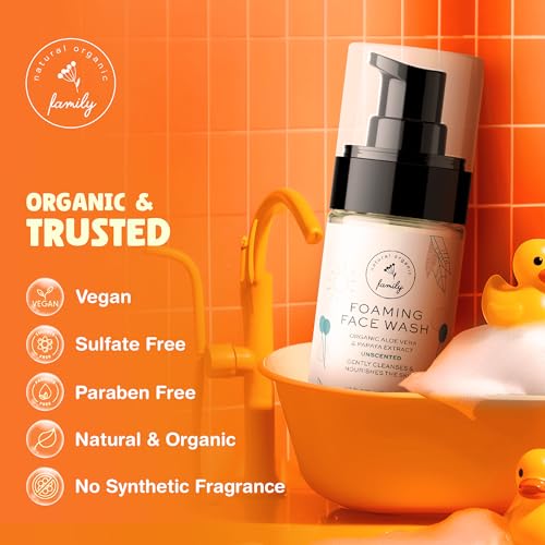 Kids Foaming Face Wash - Clean and Gentle Face Wash for Kids and Preteens - Made in the UK - Unscented