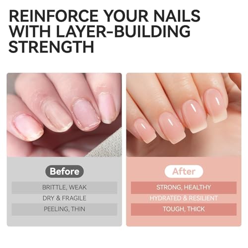 Gelike EC 6-in-1 Natural Nail Hardener & Growth Strengthener - Nude Blush