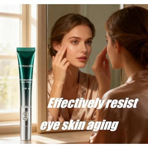 PORCOPE Eye Cream for Dark Circles and Puffiness with Electric Massage Head for People with Severe Eye Bags and Whose Skin Around the Eyes is Prone to Dullness, Dryness and Puffiness(0.7 fl oz/20g)