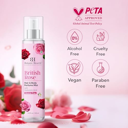 Botanic Hearth British Rose Body & Hair Perfume Spray 3.4oz