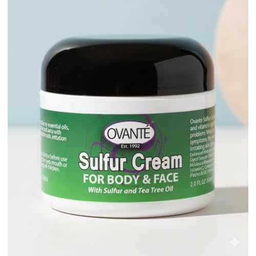 3% Sulfur Cream with Tea Trea Oil for Sensitive, Dry & Mature Skin - 2.0 oz