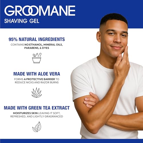 RED Pro Groomane Sensitive Barber-Grade Clear Aloe Vera Shaving Gel 16.9oz