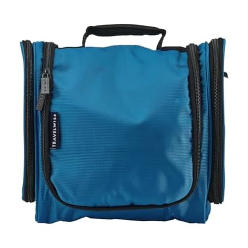 TravelWise Hanging Toiletry Bag, Travel Toiletry Organizer, Blue