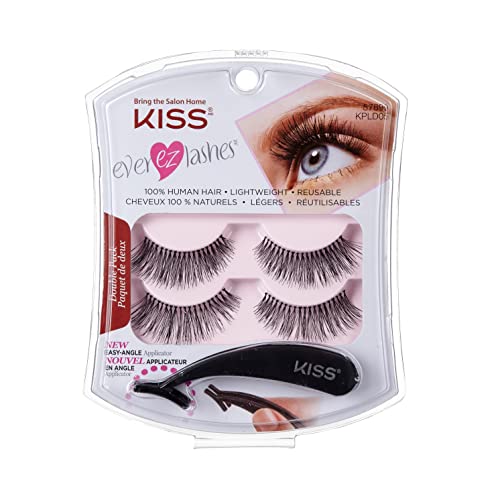 KISS Ever EZ Lashes No. 11 Double Pack - Natural Reusable False Eyelashes