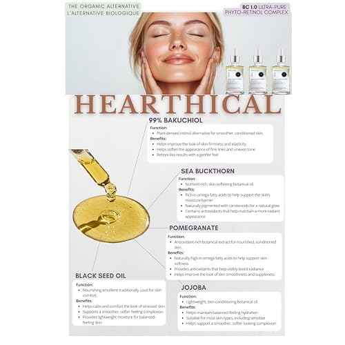 Organic Oil-Based Bakuchiol Serum For Face | 1oz Natural Retinol Alternative for Glowing Skin | Brightening Serum For Face | 99% Pure Bakuchiol Oil with Jojoba & Sea Buckthorn | Made In USA