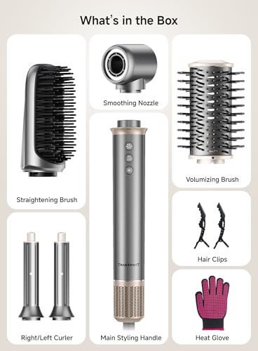 5-in-1 High-Speed Hair Dryer Brush with Ionic Technology