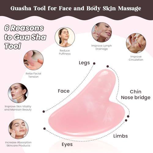 Gua Sha & Lymphatic Face Brush Set for Radiant Skin