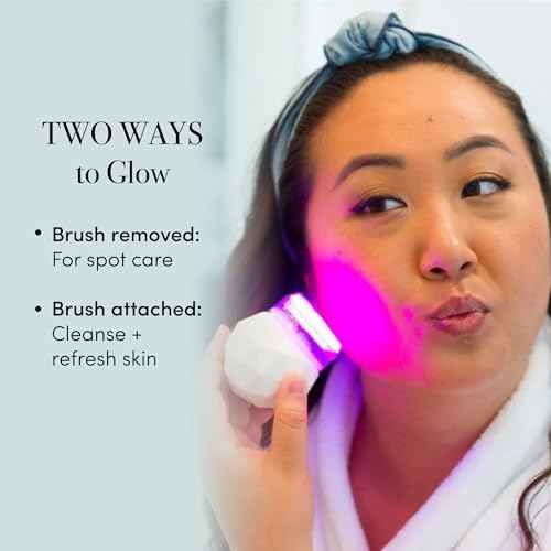 reVive Light Therapy Soniqu? Mini Acne Cleanser, Battery-Operated Sonic Face Cleanser Brush with Blue & Red Light Therapy, Medical-Grade Acne Device for Face & Body, Water-Resistant
