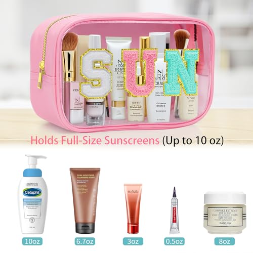 Clear SUN Waterproof Makeup Bag for Beach & Pool