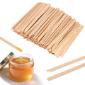 400pcs Wooden Wax Sticks - Slanted Wax Applicators for Eyebrow Lip Nose, Disposable Craft Sticks