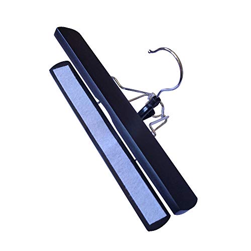 2 Pack Wooden Hair Extension Hangers with Anti-Slip for Wigs - Black