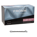 Fromm 2" Matte Black Bobby Pins 600-Pack, Crimped Non-Slip Hair Pins
