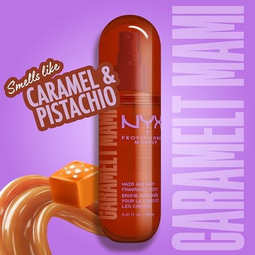 NYX Caramelt Mami Fat Oil Hair & Body Mist - Vegan Perfume, 2.7 fl oz
